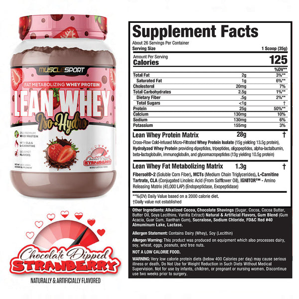 Lean whey protein 2lb choc strawberry