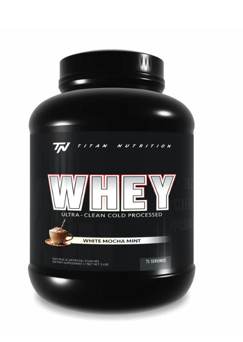 Titan whey protein 5lb white mocha