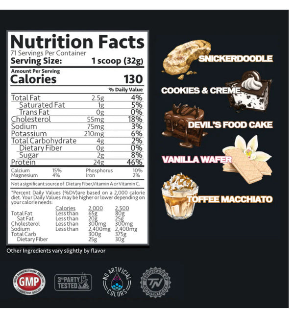 Titan whey protein 5lb devils food cake