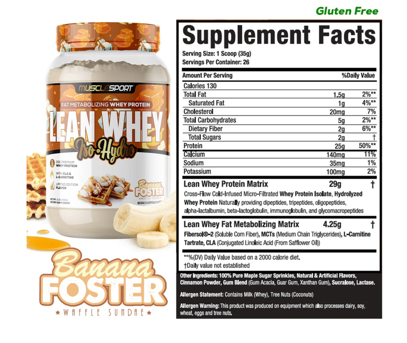 Lean whey protein Banana Foster