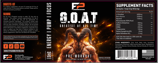 G.O.A.T. Pre-workout Tropic Explosion