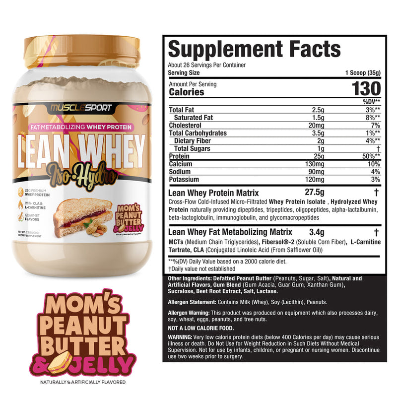 Lean whey protein moms pb & jelly