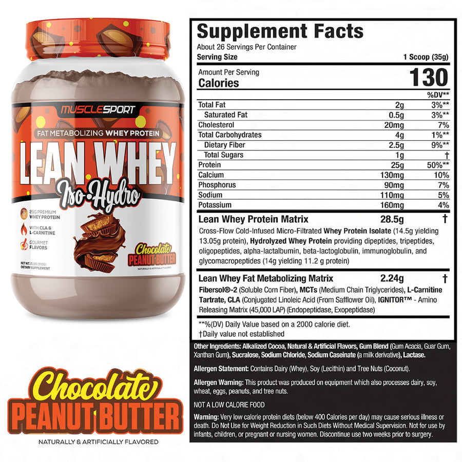 Lean whey protein 2lb choc pb – Fit Pharm Nutrition